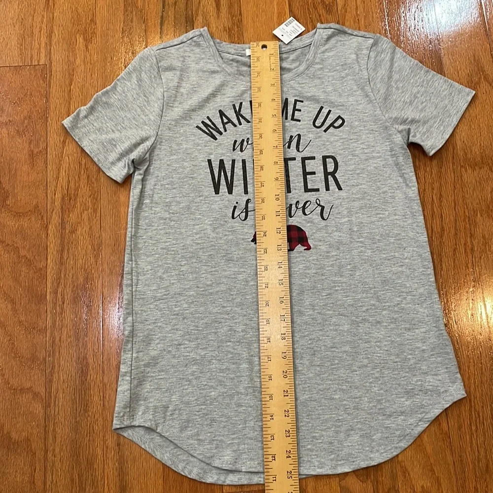 Maurices NWT Woman T Sleep Shirt Size XS Gray Short Sleeve - Picture 7 of 10